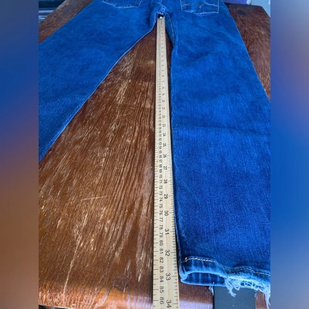 Levis 514‎ Straight Fit Mens Blue Denim Jeans Dark Wash W38 L36 Stretch